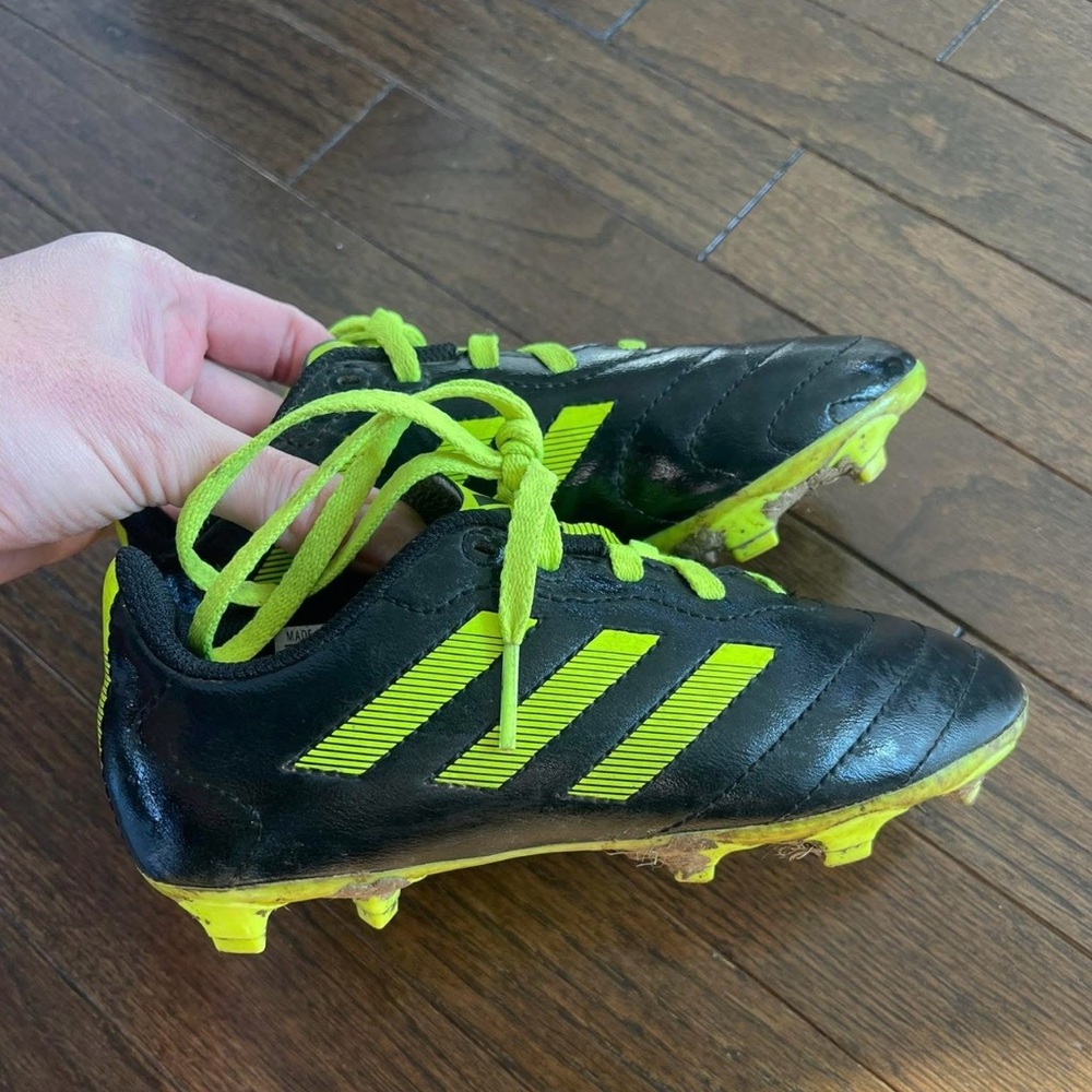 adidas Black & Neon Kids Soccer Cleats